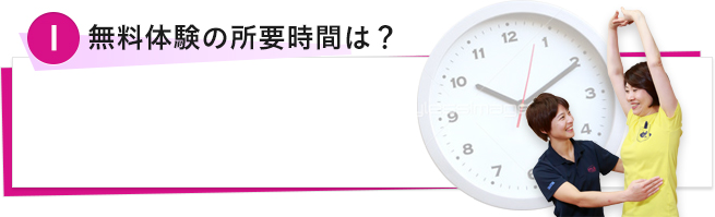 1.無料体験の所要時間は？