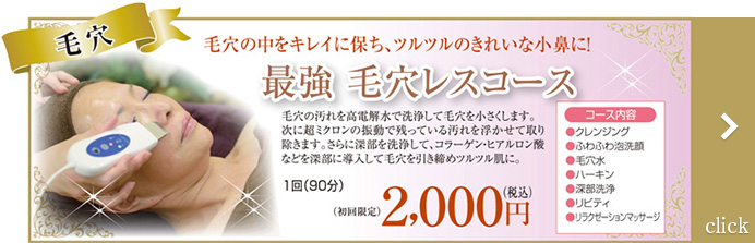 最強 毛穴レスコース