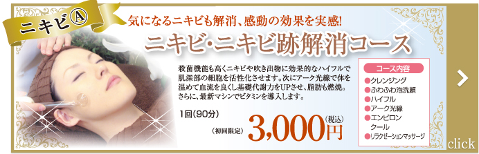 ニキビ・ニキビ跡解消コース